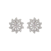 Silver Sunflower Zircon Studs - silvermark